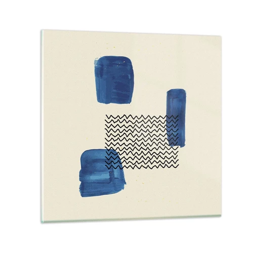 Schilderen op glas - Een abstract kwartet - 30x30 cm