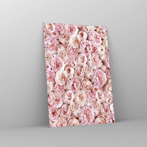 Schilderen op glas - Een bed van rozen - 70x100 cm