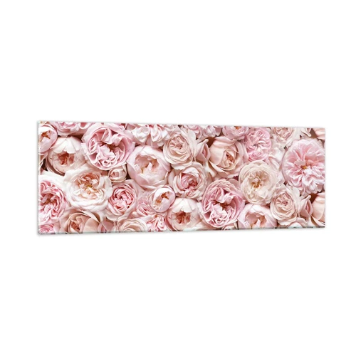 Schilderen op glas - Een bed van rozen - 90x30 cm
