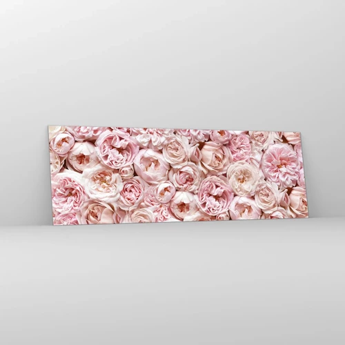 Schilderen op glas - Een bed van rozen - 90x30 cm