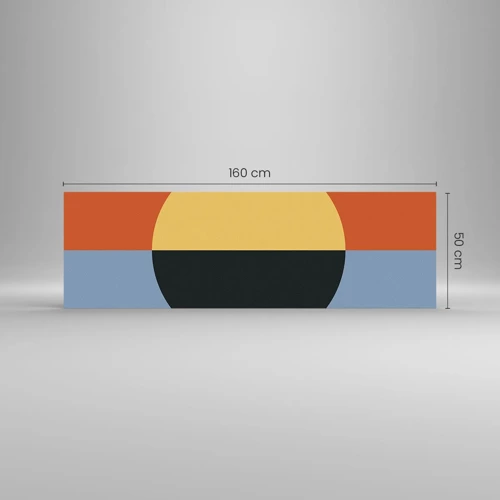 Schilderen op glas - Een compositie van warmte en koelte - 160x50 cm