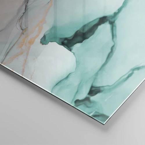 Schilderen op glas - Een dans van vormen en kleuren - 100x40 cm