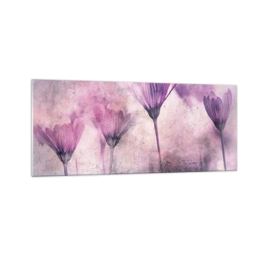 Schilderen op glas - Een droom van bloemen - 100x40 cm