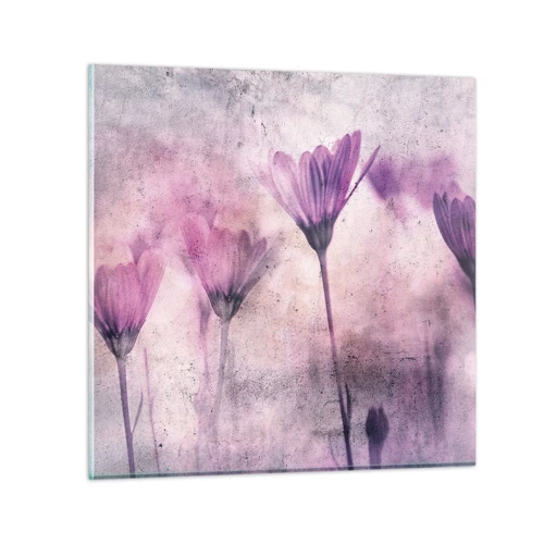 Schilderen op glas - Een droom van bloemen - 50x50 cm