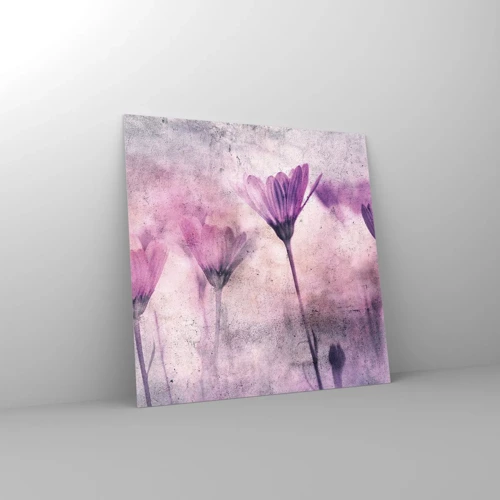 Schilderen op glas - Een droom van bloemen - 70x70 cm