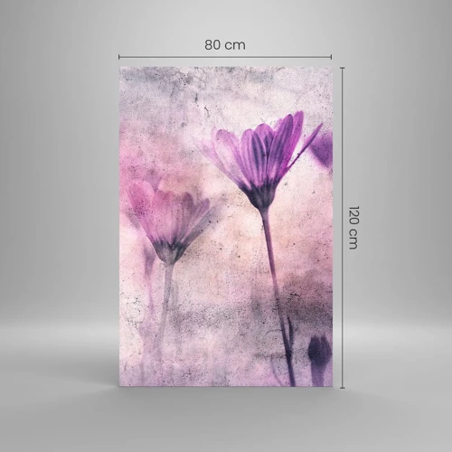 Schilderen op glas - Een droom van bloemen - 80x120 cm
