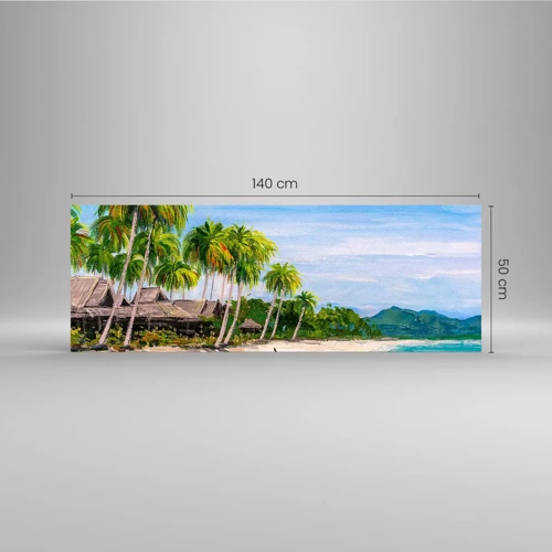Schilderen op glas - Een exotische droom - 140x50 cm