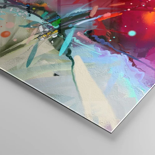 Schilderen op glas - Een explosie van licht en kleuren - 120x80 cm