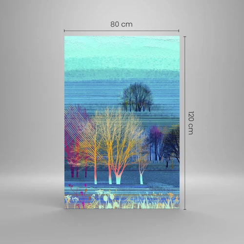 Schilderen op glas - Een gekamd landschap - 80x120 cm