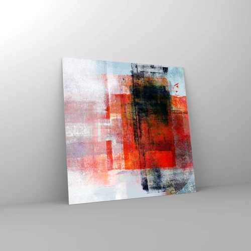 Schilderen op glas - Een gloeiende compositie  - 30x30 cm
