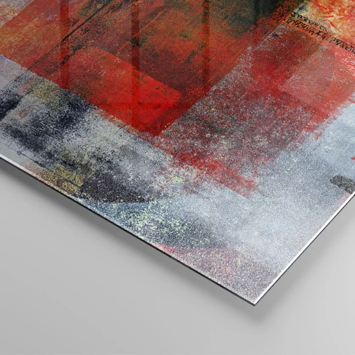 Schilderen op glas - Een gloeiende compositie  - 40x40 cm
