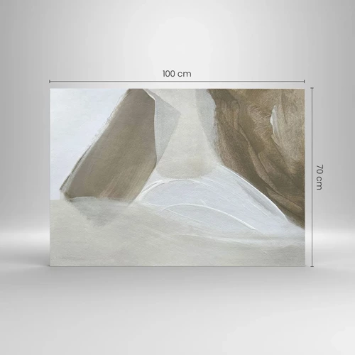 Schilderen op glas - Een golf van wit - 100x70 cm