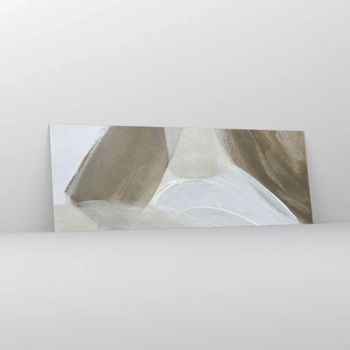 Schilderen op glas - Een golf van wit - 140x50 cm