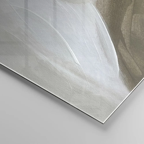Schilderen op glas - Een golf van wit - 30x30 cm