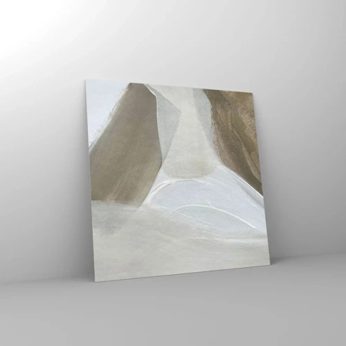 Schilderen op glas - Een golf van wit - 40x40 cm