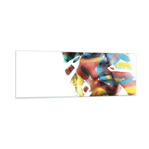 Schilderen op glas - Een kleurrijke persoonlijkheid - 90x30 cm