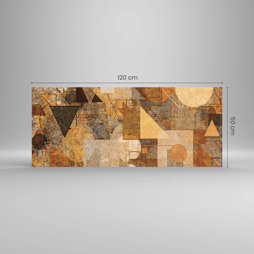 Schilderen op glas - Een kubistische studie van brons - 120x50 cm