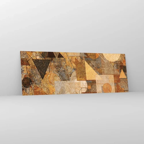 Schilderen op glas - Een kubistische studie van brons - 140x50 cm
