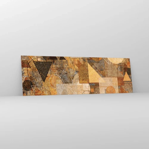Schilderen op glas - Een kubistische studie van brons - 160x50 cm