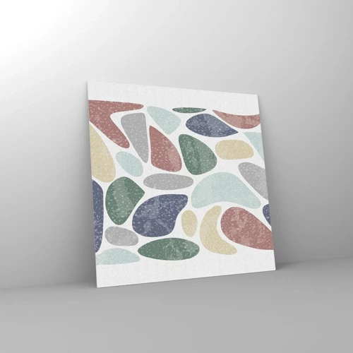Schilderen op glas - Een mozaïek van poederkleuren - 30x30 cm