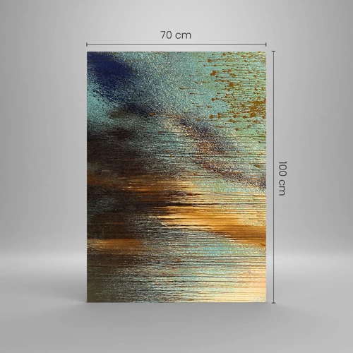 Schilderen op glas - Een niet toevallig kleurrijke compositie - 70x100 cm