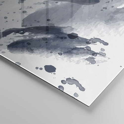 Schilderen op glas - Een onderzoek naar de aard van water - 120x80 cm