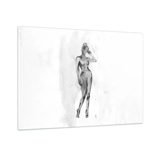 Schilderen op glas - Een onderzoek naar het ideaal van vrouwelijkheid - 100x70 cm