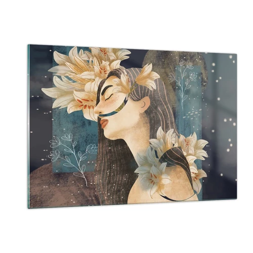 Schilderen op glas - Een sprookje over een prinses met lelies - 120x80 cm
