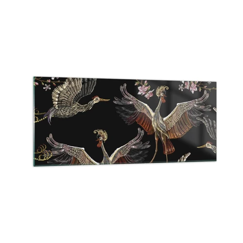 Schilderen op glas - Een sprookjesvogel - 120x50 cm
