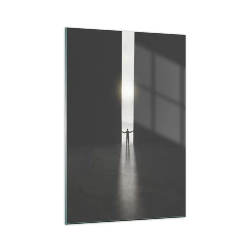 Schilderen op glas - Een stap naar een mooie toekomst - 70x100 cm