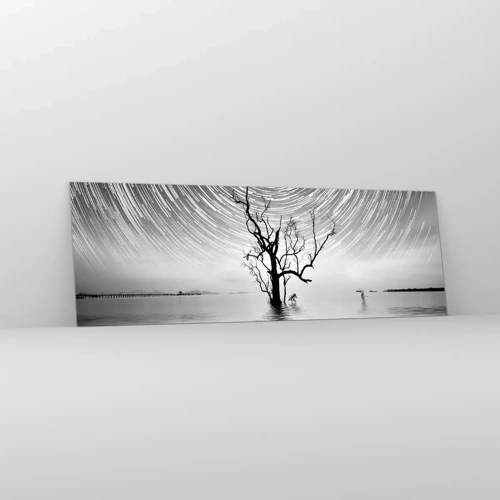 Schilderen op glas - Een symfonie van de natuur - 90x30 cm