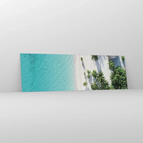 Schilderen op glas - Een vakantie in het paradijs - 160x50 cm