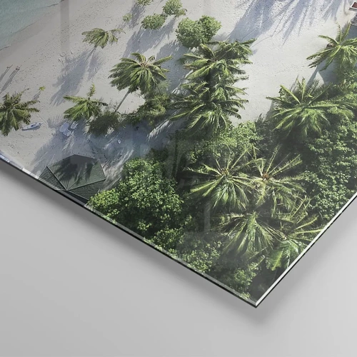 Schilderen op glas - Een vakantie in het paradijs - 160x50 cm