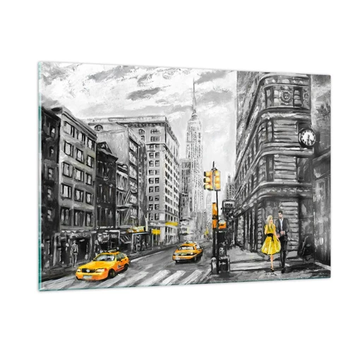 Schilderen op glas - Een verhaal uit New York - 120x80 cm