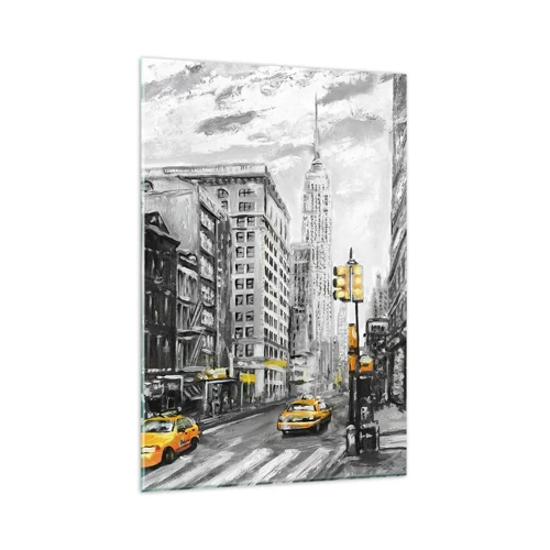 Schilderen op glas - Een verhaal uit New York - 80x120 cm