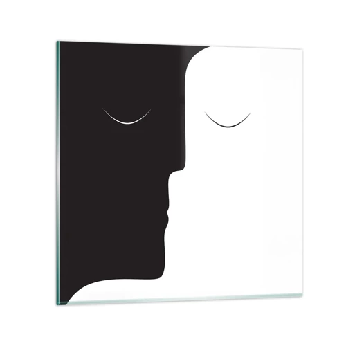 Schilderen op glas - Eenheid van tegenstellingen - 30x30 cm
