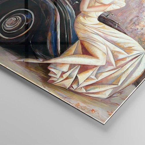 Schilderen op glas - Elegantie in retrostijl - 100x70 cm