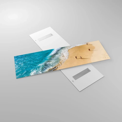 Schilderen op glas - En dan de zon, het strand… - 160x50 cm
