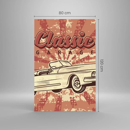 Schilderen op glas - En op de radio, Elvis - 80x120 cm
