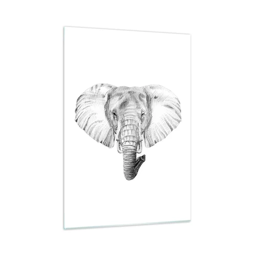 Schilderen op glas - "Er was een olifant, zo groot als - een olifant" - 50x70 cm