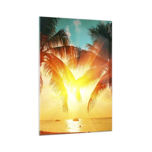 Schilderen op glas - Exotisch koppel - 70x100 cm