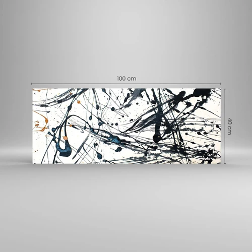 Schilderen op glas - Expressionistische abstractie - 100x40 cm