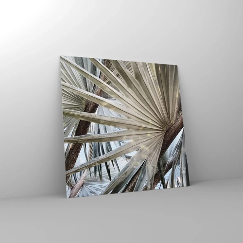 Schilderen op glas - Fans in de tropen - 60x60 cm