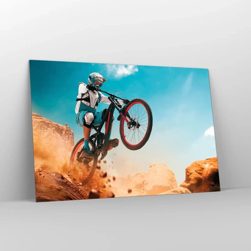 Schilderen op glas - Fiets waanzin demon - 120x80 cm