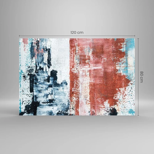 Schilderen op glas - Fifty Fifty abstract - 120x80 cm