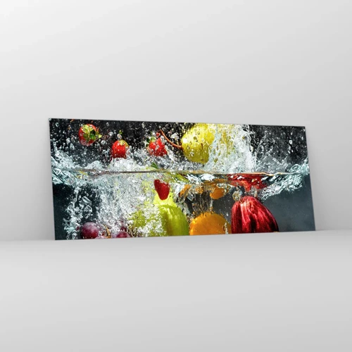 Schilderen op glas - Fruit verfrissing - 100x40 cm