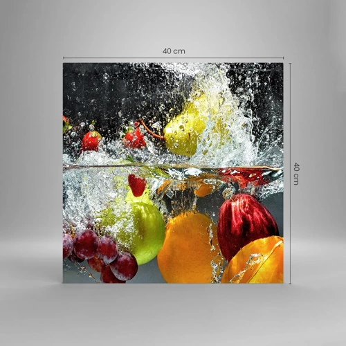 Schilderen op glas - Fruit verfrissing - 40x40 cm