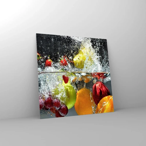 Schilderen op glas - Fruit verfrissing - 50x50 cm