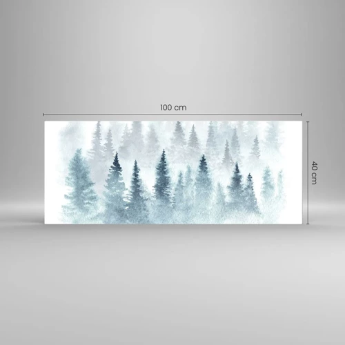 Schilderen op glas - Gehuld in mist - 100x40 cm