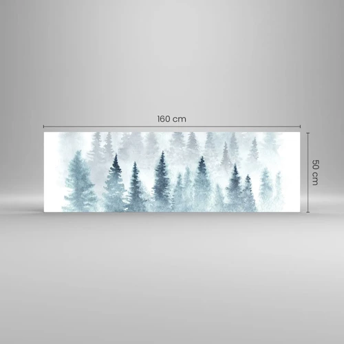 Schilderen op glas - Gehuld in mist - 160x50 cm